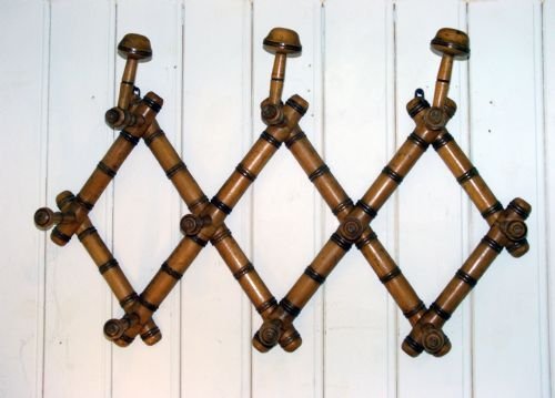 Vintage Folding Wooden Coathooks
